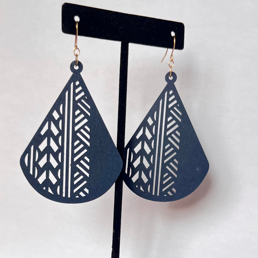 Blue Natural Wood Lasercut